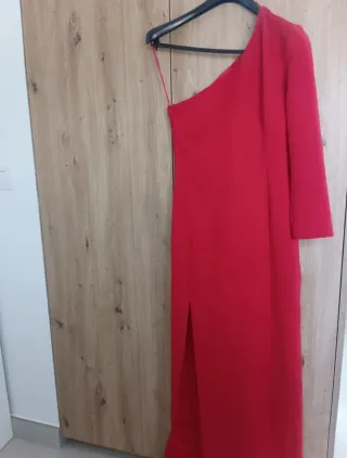 Vestido fiesta Adolfo Dominguez rojo