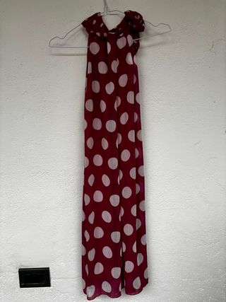 Abito pois bianco e corallo taglia unica