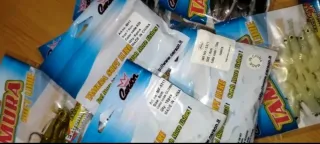 Lote 18 Bolsas Señuelos Pesca Vinilos