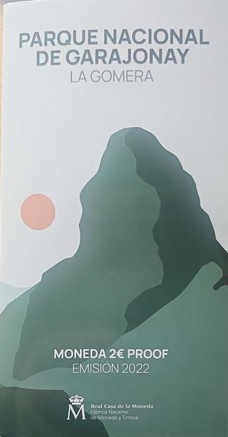 Moneda 2€ Proof vuelta al mundo y P.N de Garajonay