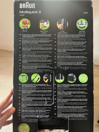 Licuadora juicer Braun 800W - vitaminas dieta