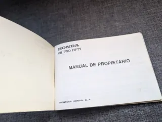 Manual Propietario Honda CB Two Fifty