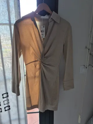 Vestido Mango drapeado cintura nuevo Talla S