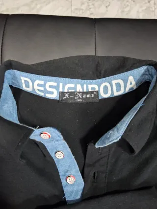 Polo Manga Larga Negro X-Name Hombre