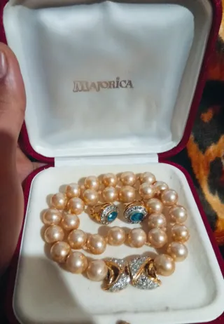 Conjunto collar Majorica Perlas y Pendientes