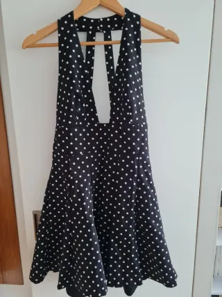 Vestido Zara lunares negro y blanco