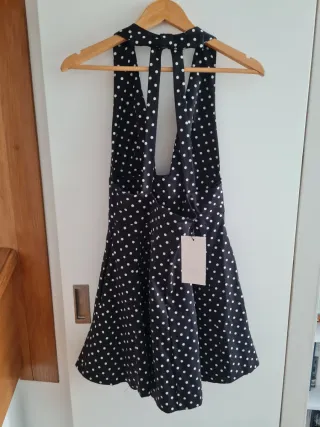 Vestido Zara lunares negro y blanco