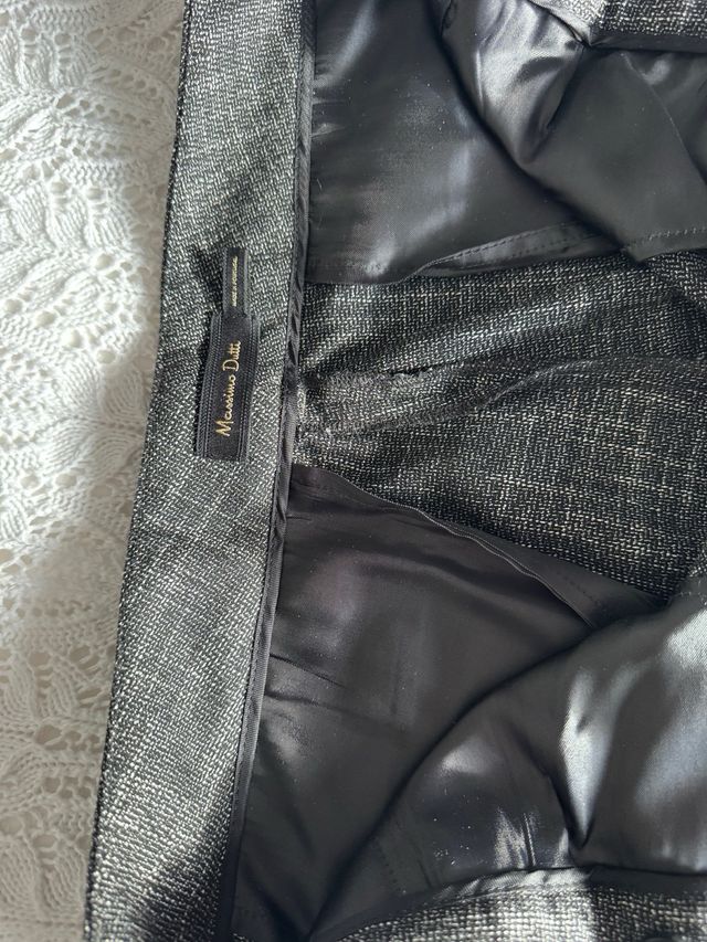 Pantalón vestir jaspeado gris T38