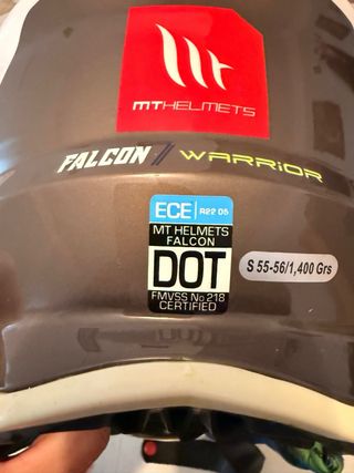 Casco Motocross MT Falcon T-S Amarillo