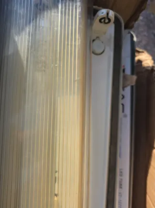 Lámpara de techo de cristal y plástico