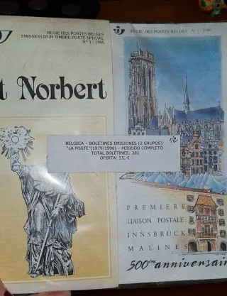 Boletines Emisiones La Poste Bélgica 1979-1998