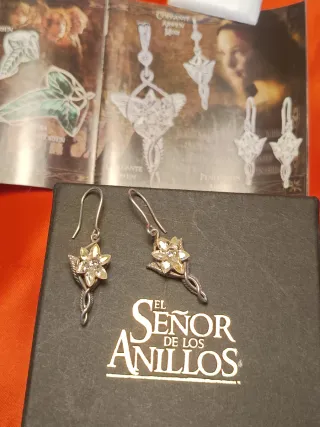 Pendientes Arwen Estrella del Atardecer plata.