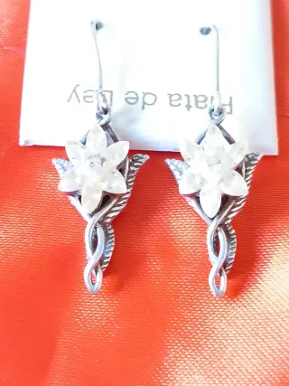 Pendientes Arwen Estrella del Atardecer plata.