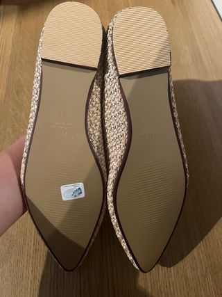 Bailarinas Sfera Beige/Dorado T.39