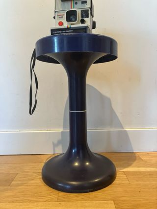 Taburete Vintage Azul Metálico