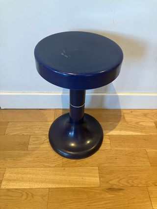 Taburete Vintage Azul Metálico