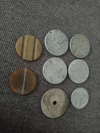 Lote 8 monedas antiguas España