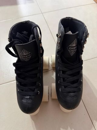 Patines Oxelo Quad 100 Decathlon Negros