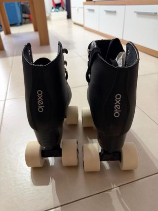 Patines Oxelo Quad 100 Decathlon Negros