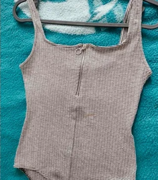 Body de rayas con cremallera