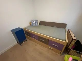 Cama nido con cajones de madera