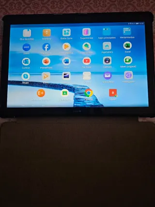 Tablet Huawei Negra con Funda Azul