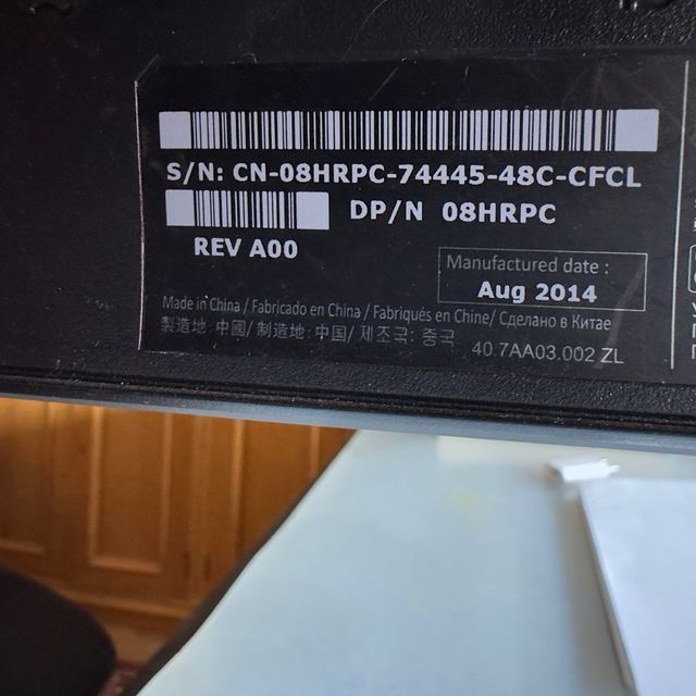 Monitor Dell 20 pulgadas 1600x900 HD+ 08HRPC