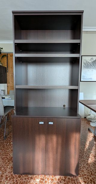 Conjunto despacho: escritorio y estanterías