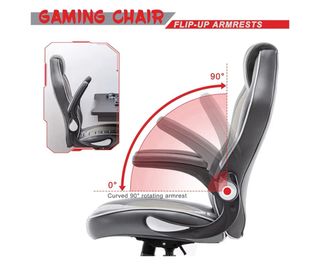 Silla gaming/oficina negra y gris