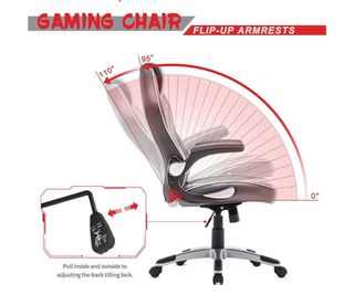 Silla gaming/oficina negra y gris