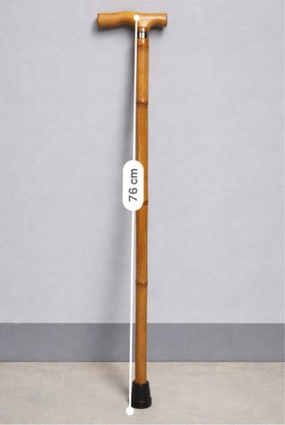 Bastón de madera y metal