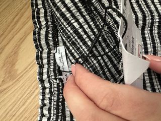 Top Bershka rayas blanco y negro Talla S