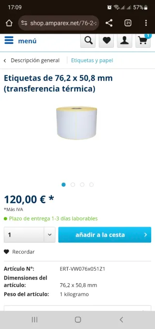 2 Rollos de Impresión Térmica