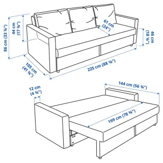 Sofá cama IKEA FRIHETEN beige
