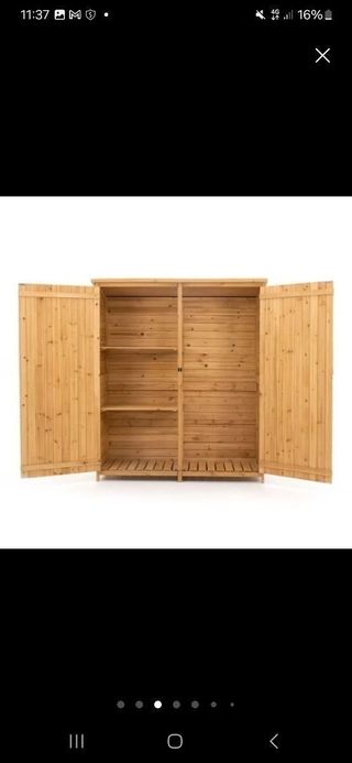 Armario exterior madera 44x140x162 cm Sundy