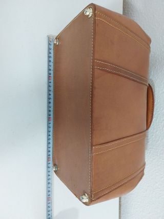 Bolso maletín camel vintage, años 90