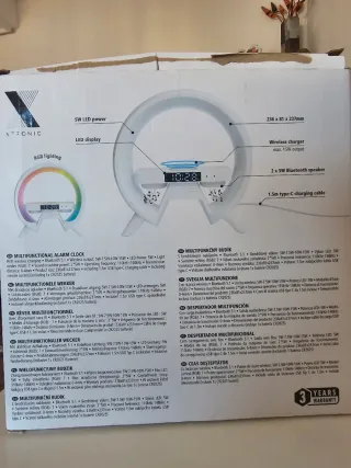 Despertador multifunción con luz LED