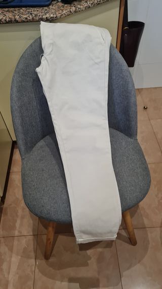 Pantalón Chino Talla 40 Hombre Blanco