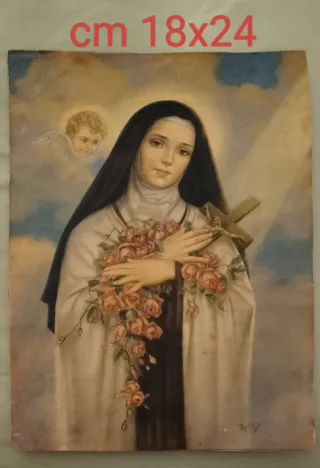 Antica stampa religiosa cm 18x24