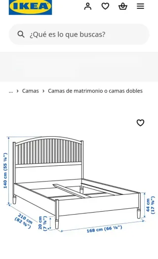 Cama completa de IKEA 160x200