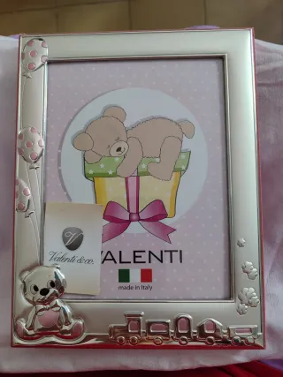 Marco de fotos de plata, marca Valenti