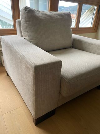 Butaca 1 plaza beige