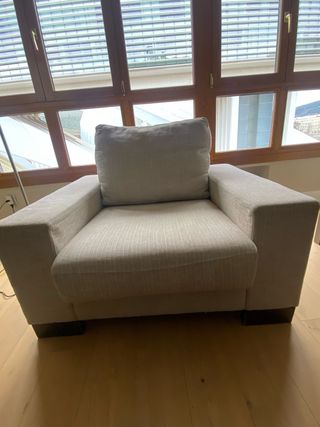 Butaca 1 plaza beige