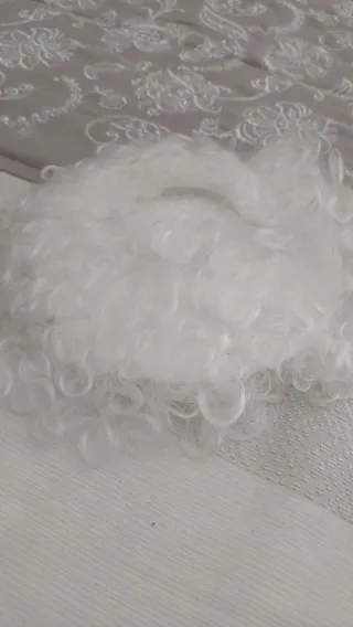 Peluca rizada blanca