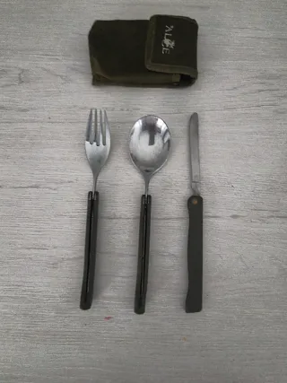 Set Cubiertos Camping Plegables ALICE