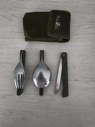 Set Cubiertos Camping Plegables ALICE