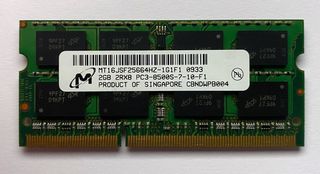Memoria RAM Micron DDR3 2GB