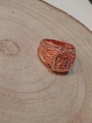 Anillo  oro rosa bitcoin