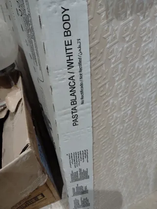 Azulejos marmolados pasta blanca