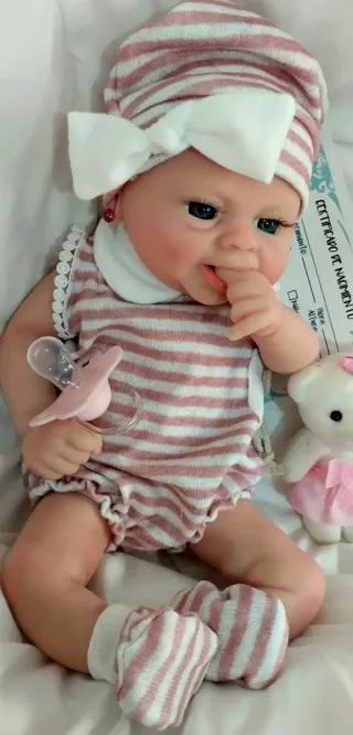 Muñeca Reborn Silicona Completa 38cm